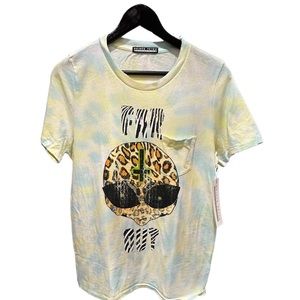 Prince Peter Far Out Alien Tee Shirt Medium NEW NWT Lime Tie Dye  Unisex
